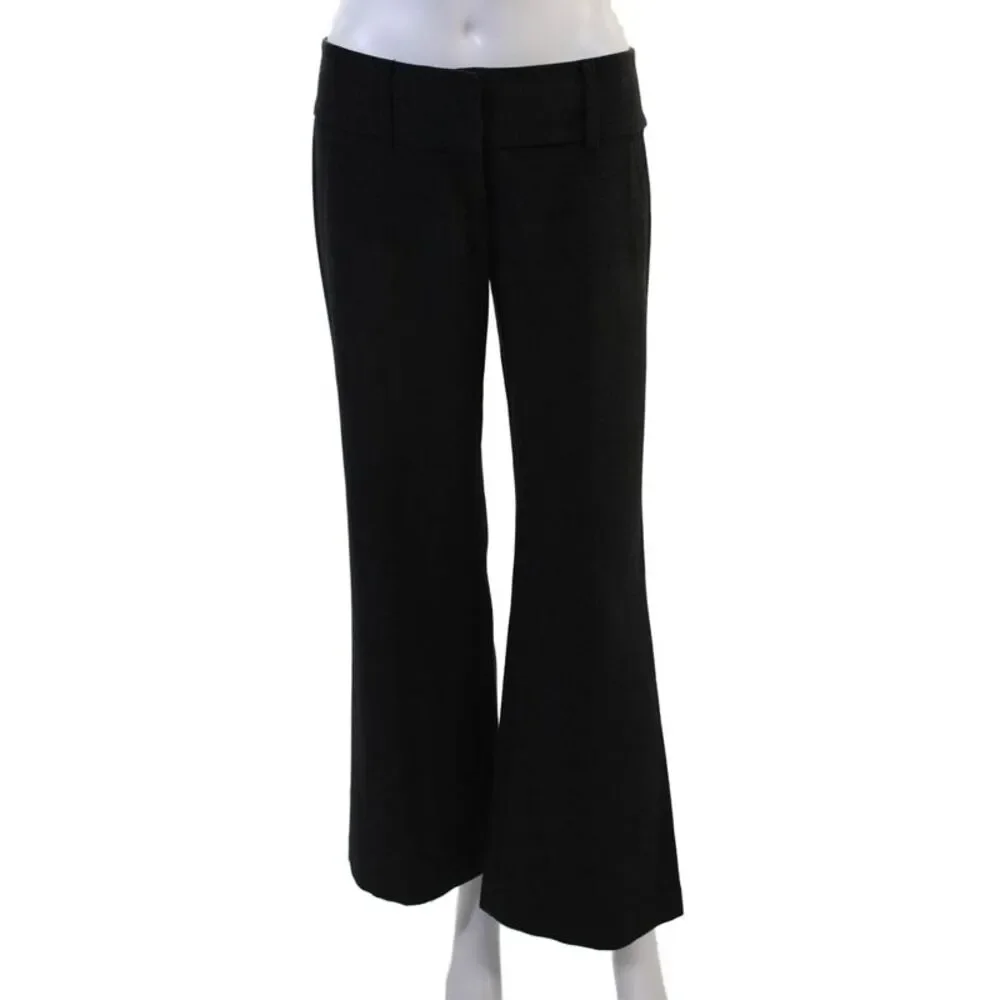 Drew Women Dress Pants Black Cotton Blend Button Solid Classic Inseam 28 Size 2